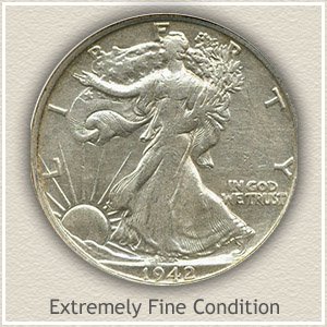 1942 Half Dollar Extremely Fine Condition