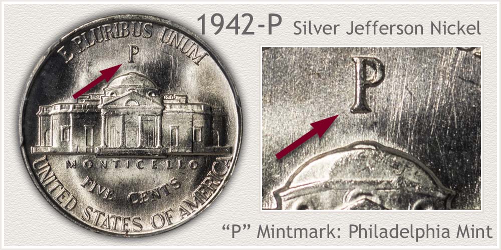 1942-P Silver Jefferson Nickel
