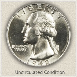 1942 Quarter Uncirculated Condition