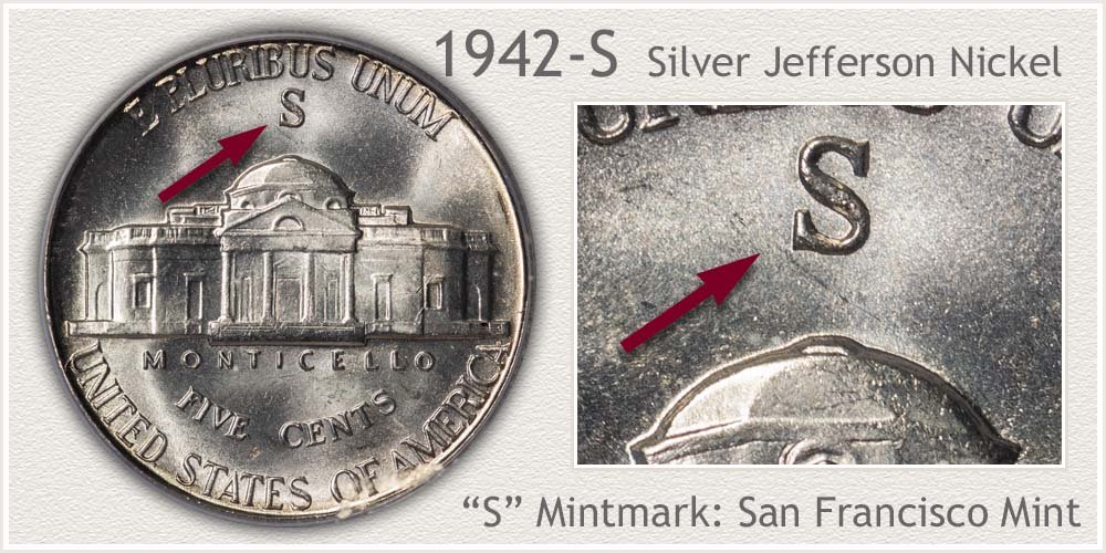 1942-S Silver Jefferson Nickel