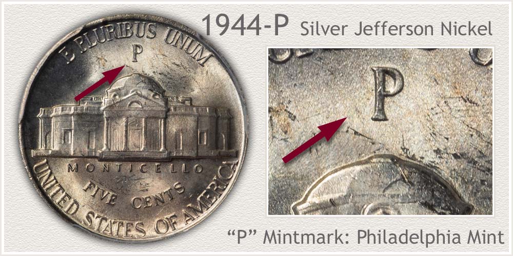 1944-P Silver Jefferson Nickel