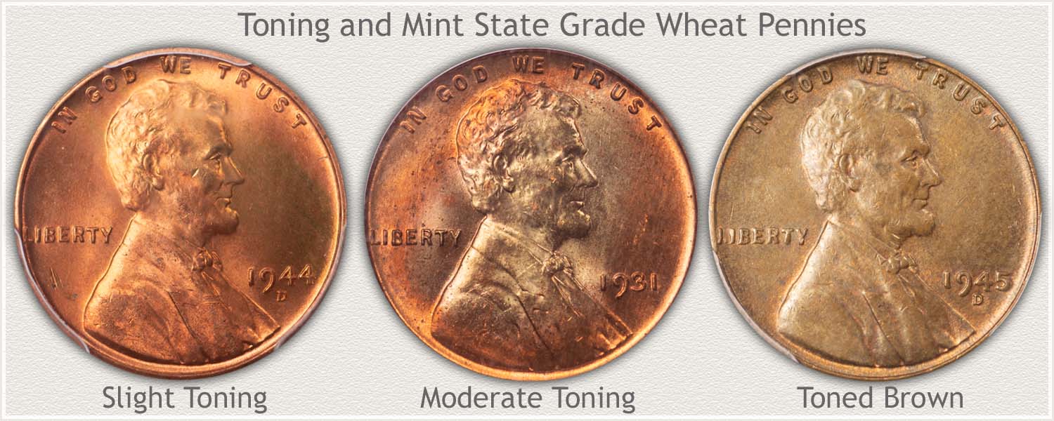 Toning of Wheat Cents