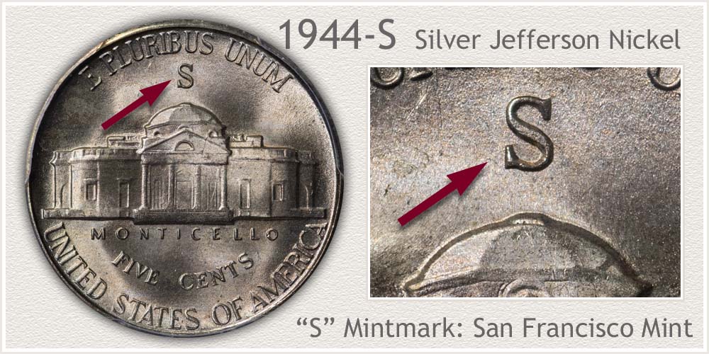 1944-S Silver Jefferson Nickel