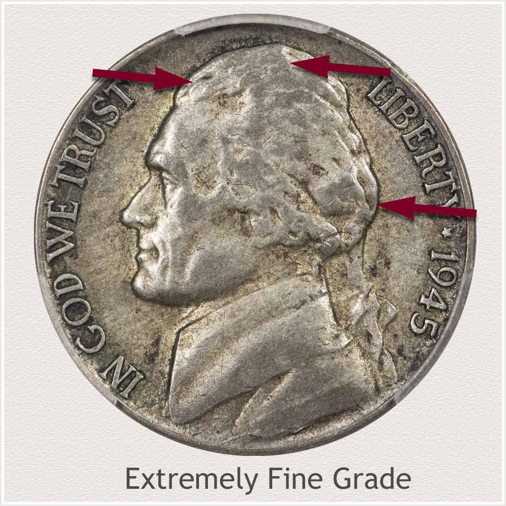 1945 Jefferson Nickel Extremely Fine Grade