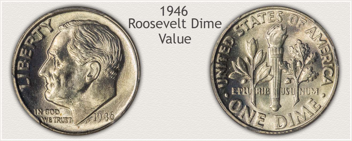 1946 Roosevelt Dime - Obverse and Reverse