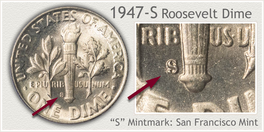 1947-S Roosevelt Dime