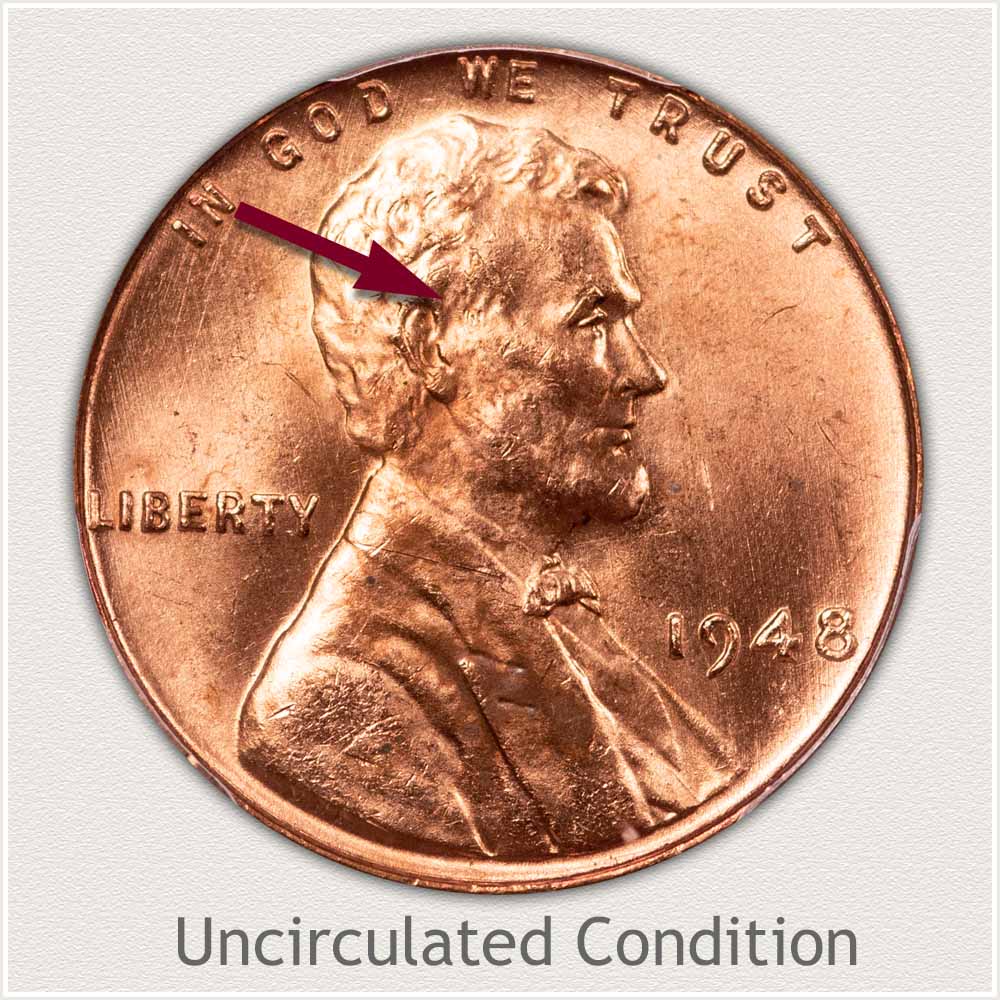 Uncirculated Grade 1948 Lincoln Penny