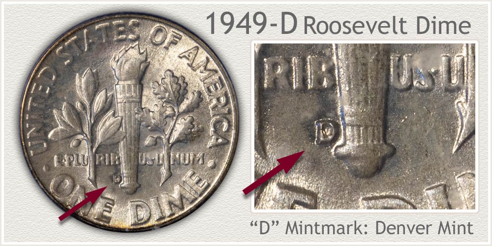 1949-D Roosevelt Dime