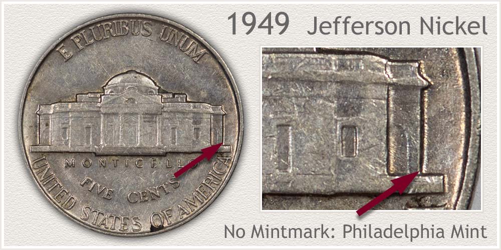 1949 Jefferson Nickel