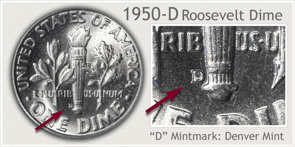 1950-D Roosevelt Dime