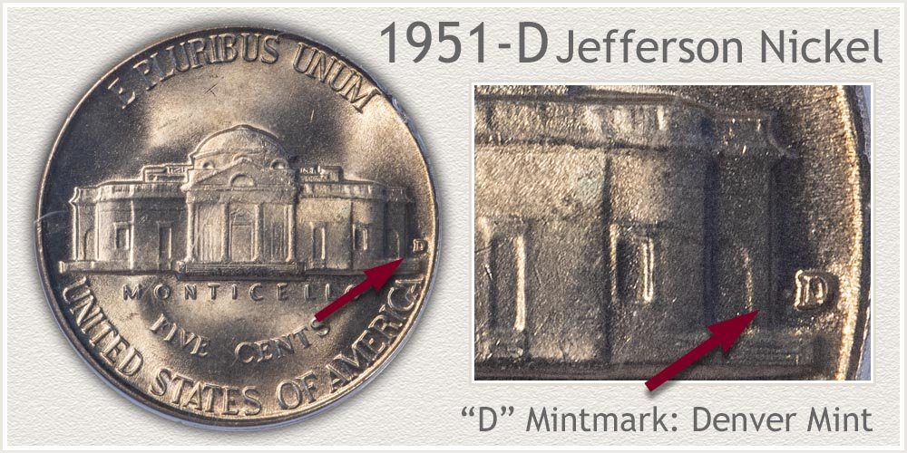 1951-D Jefferson Nickel