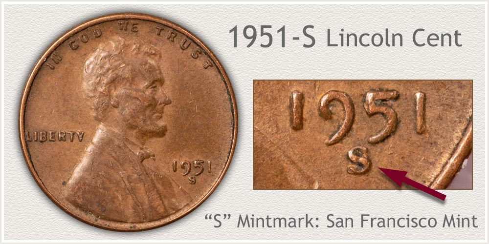 1951-S Lincoln Penny