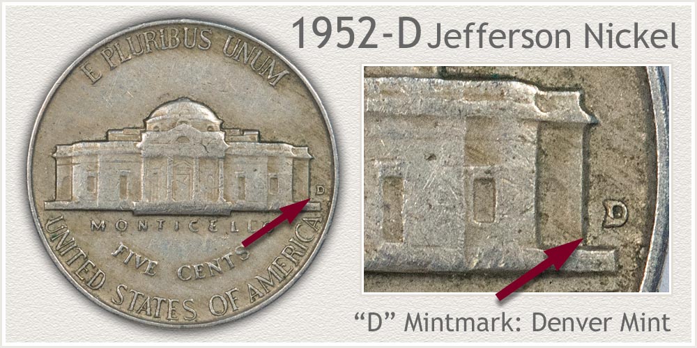 1952-D Jefferson Nickel