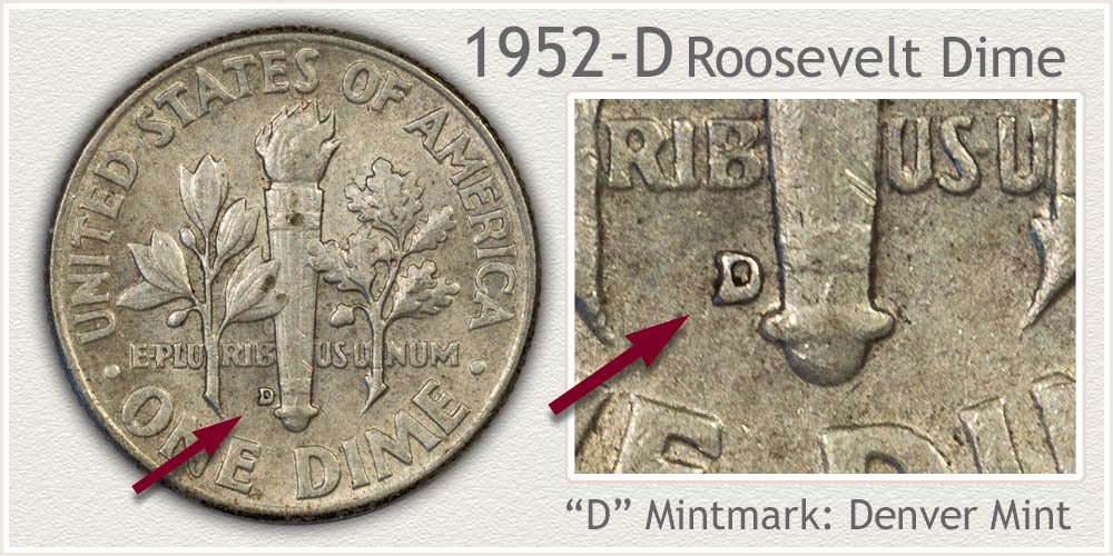 1952-D Roosevelt Dime