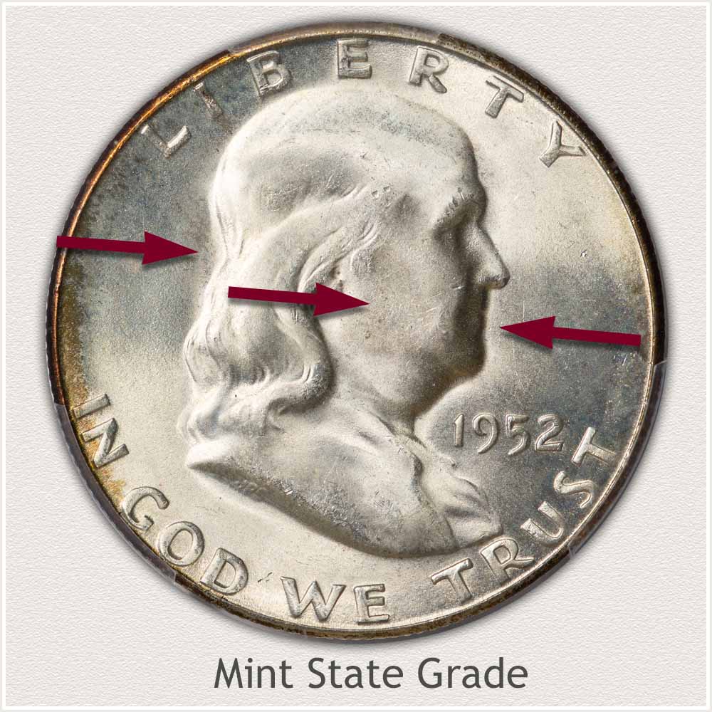 1952 Franklin Half Dollar Mint State Grade