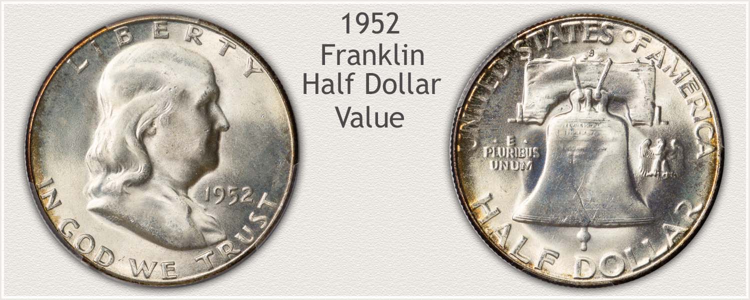 1952 Half Dollar - Franklin Half Series - Obverse and Reverse View