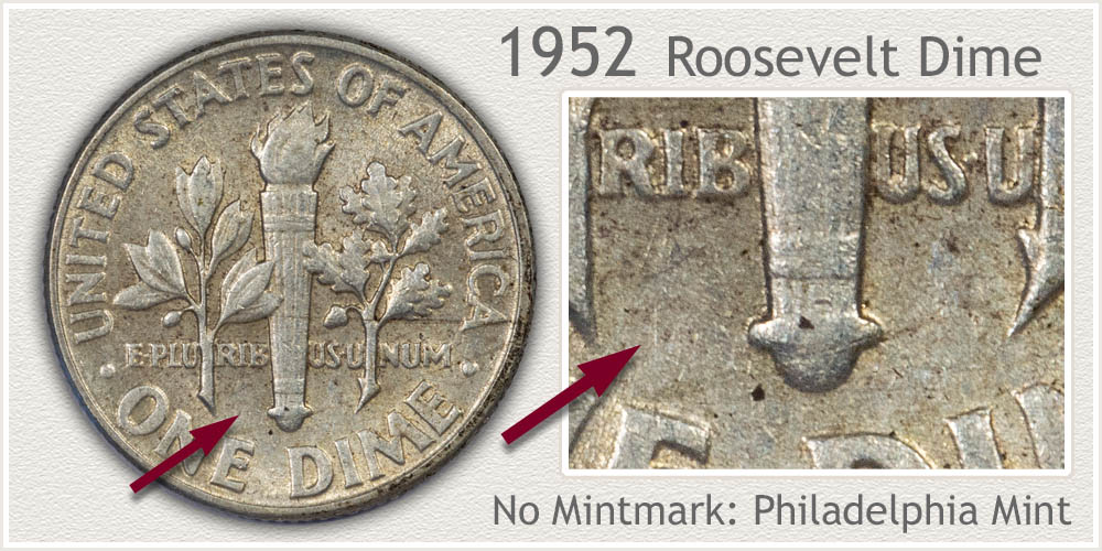 1952 Roosevelt Dime