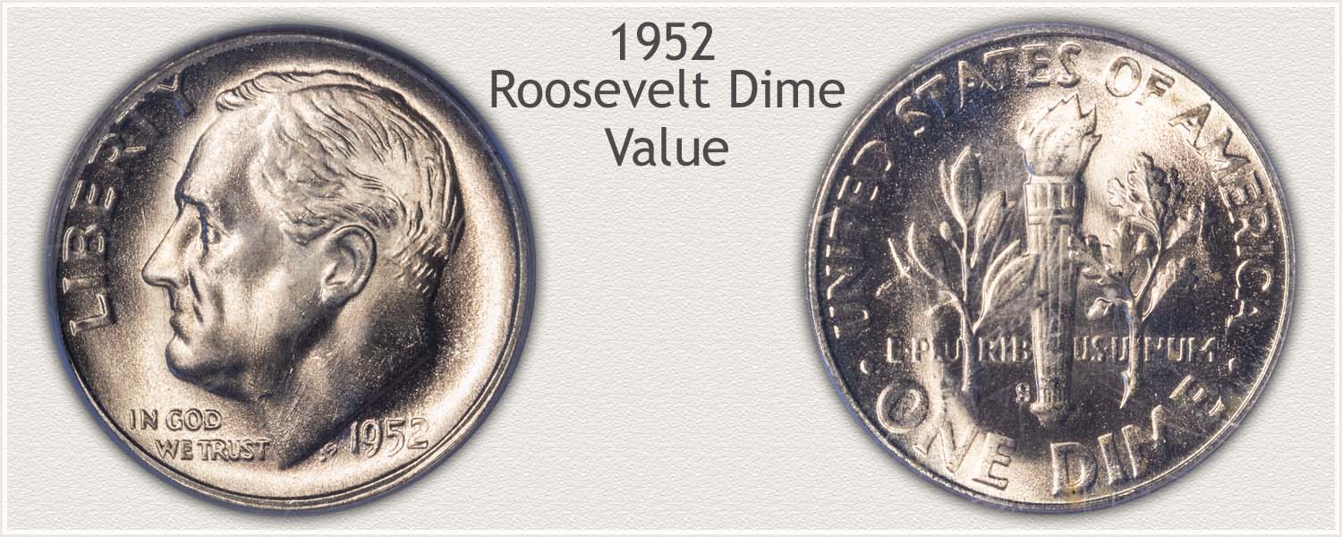 1952 Roosevelt Dime - Obverse and Reverse
