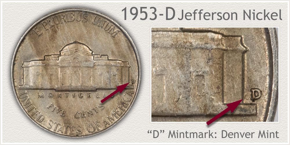 1953-D Jefferson Nickel