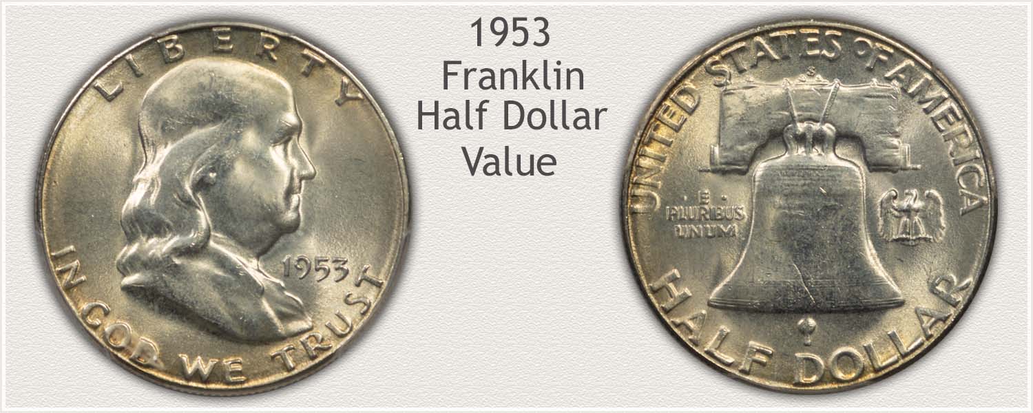 1953 Half Dollar - Franklin Half Series - Obverse and Reverse View