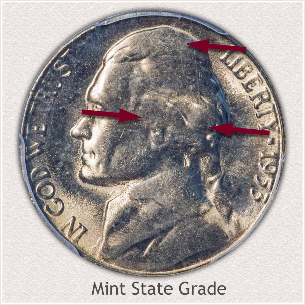 1953 Jefferson Nickel Mint State Grade