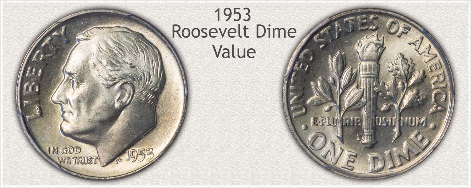 1953 Roosevelt Dime - Obverse and Reverse
