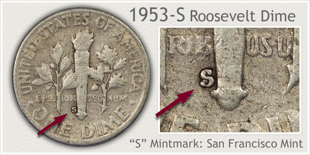 1953-S Roosevelt Dime