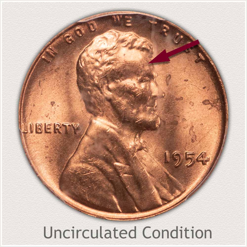 Uncirculated Grade 1954 Lincoln Penny