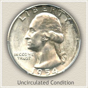 1954 Quarter Uncirculated Condition