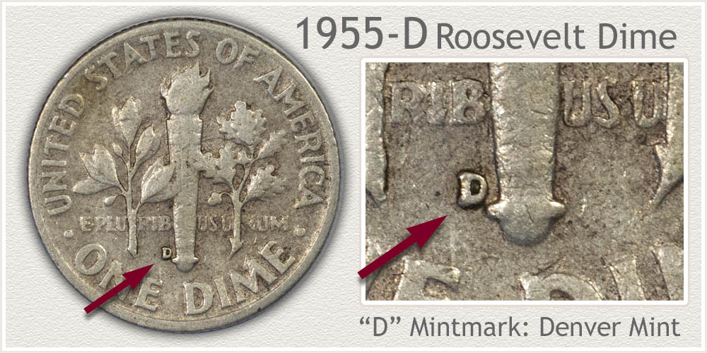 1955-D Roosevelt Dime