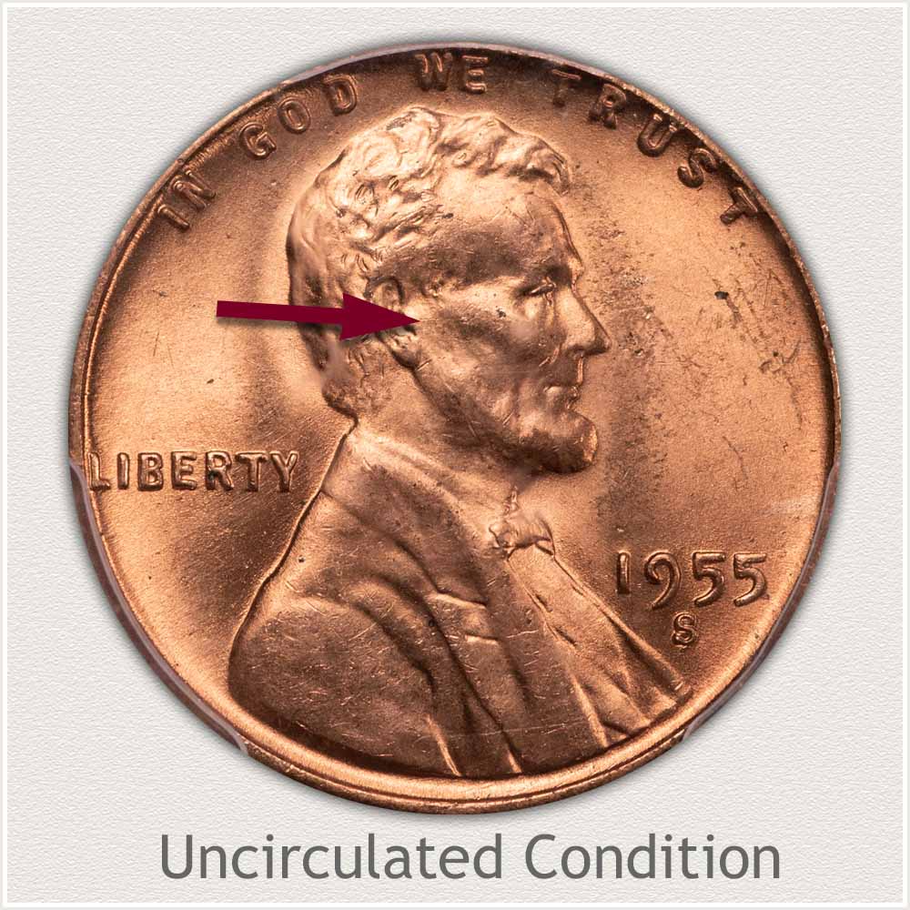 Uncirculated Grade 1955 Lincoln Penny