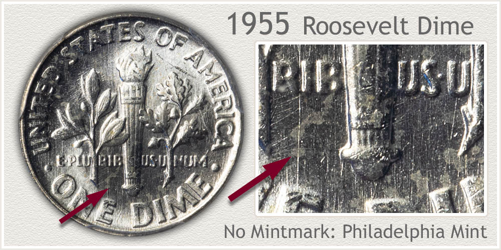 1955 Roosevelt Dime