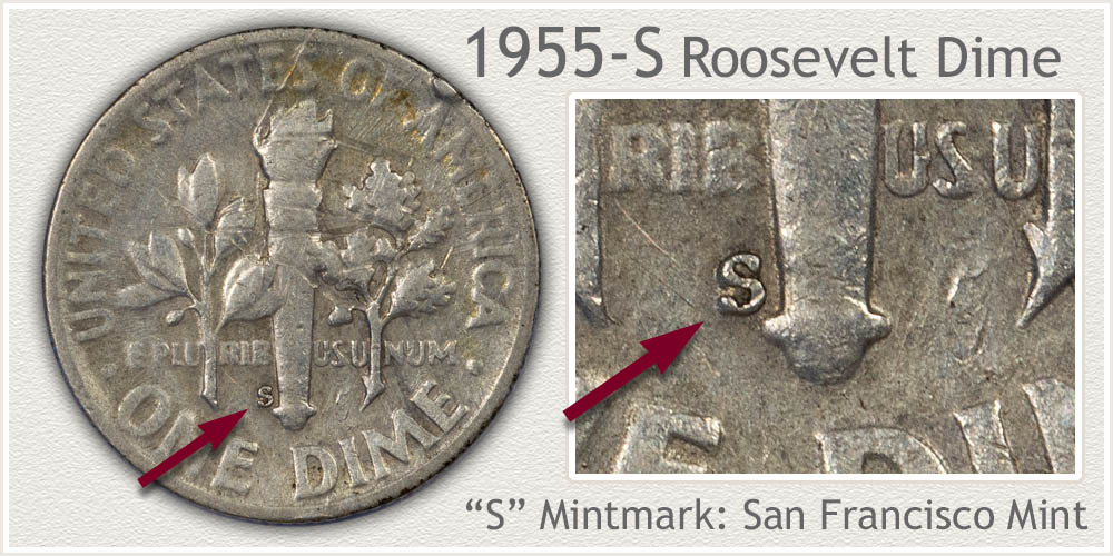 1955-S Roosevelt Dime