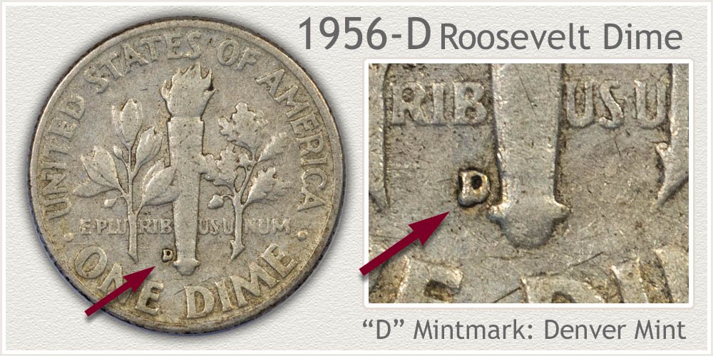 1956-D Roosevelt Dime