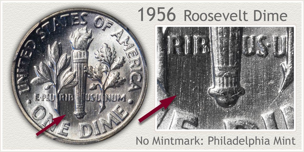 1956 Roosevelt Dime