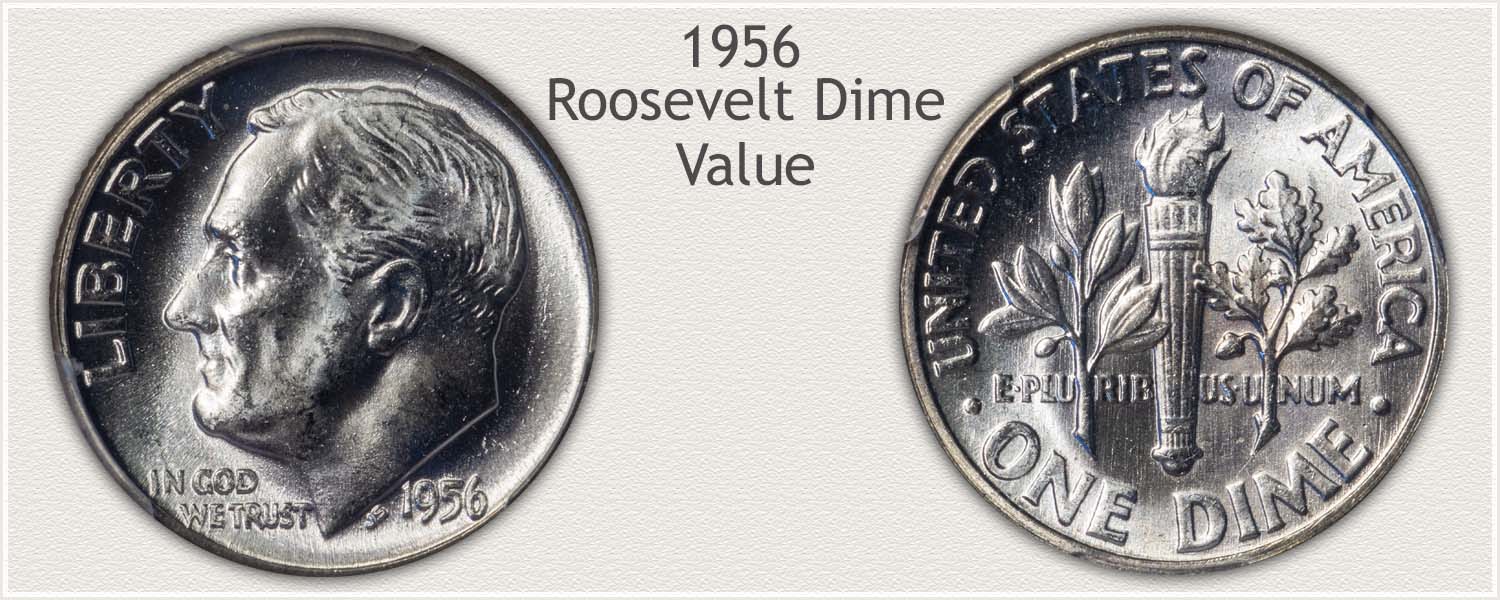 1956 Roosevelt Dime - Obverse and Reverse