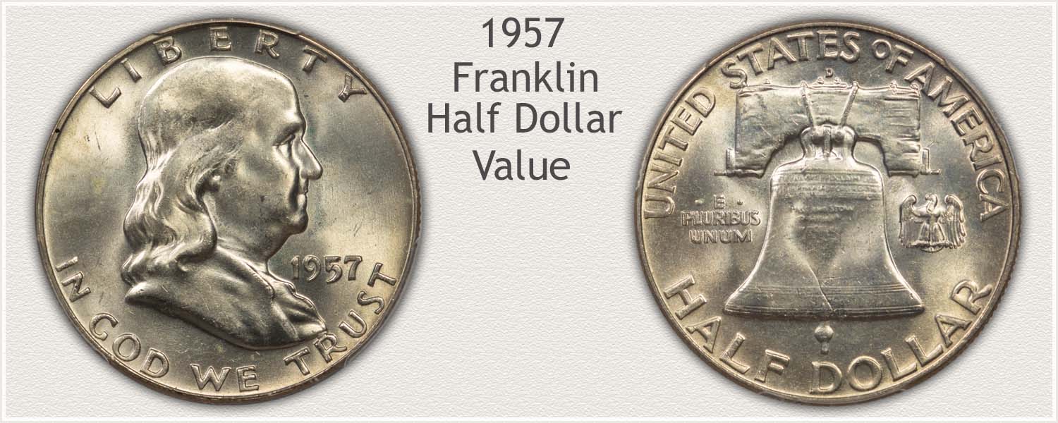 1957 Half Dollar - Franklin Half Series - Obverse and Reverse View