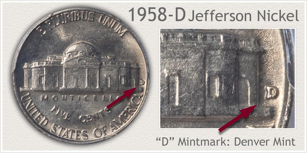 1958-D Jefferson Nickel