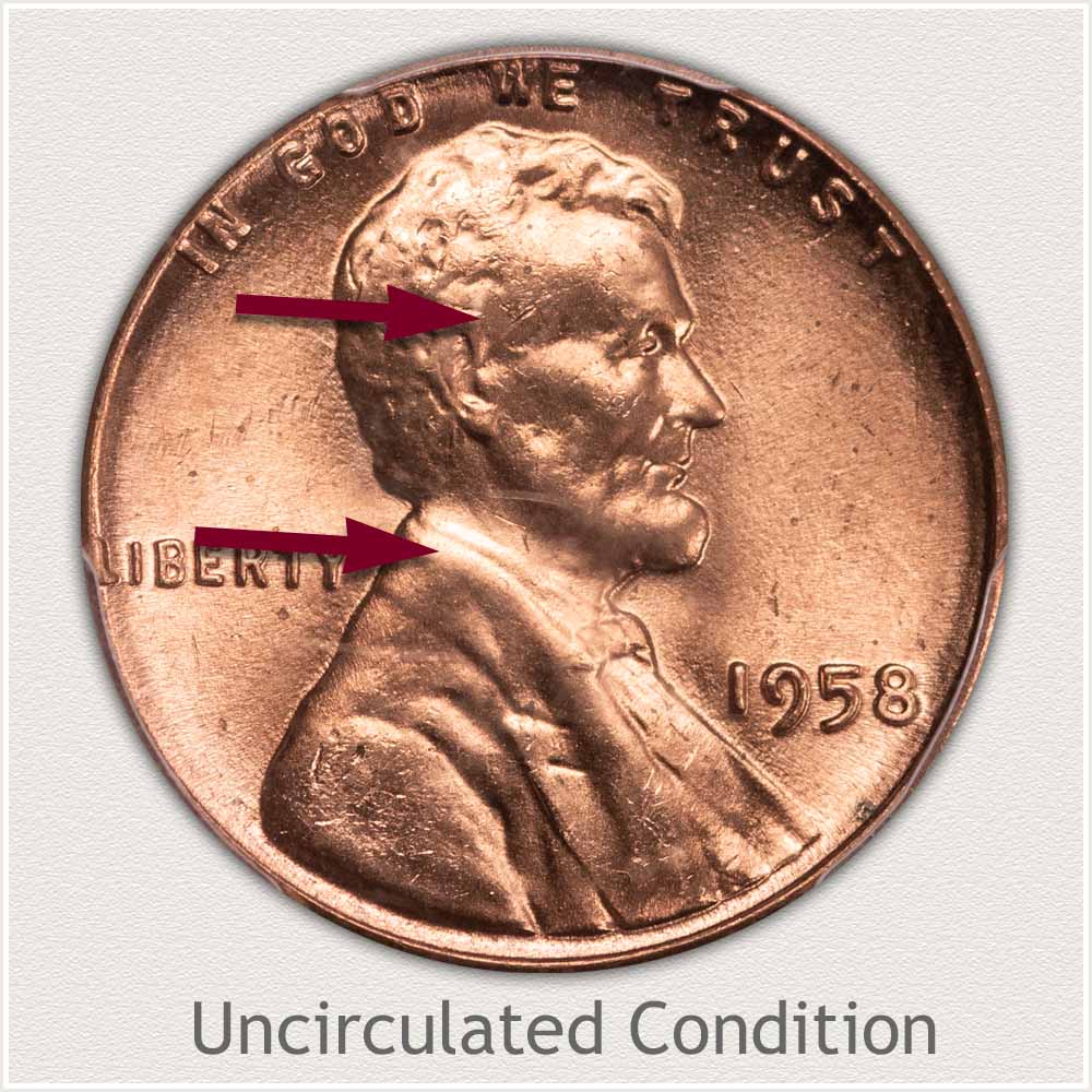 Uncirculated Grade 1958 Lincoln Penny