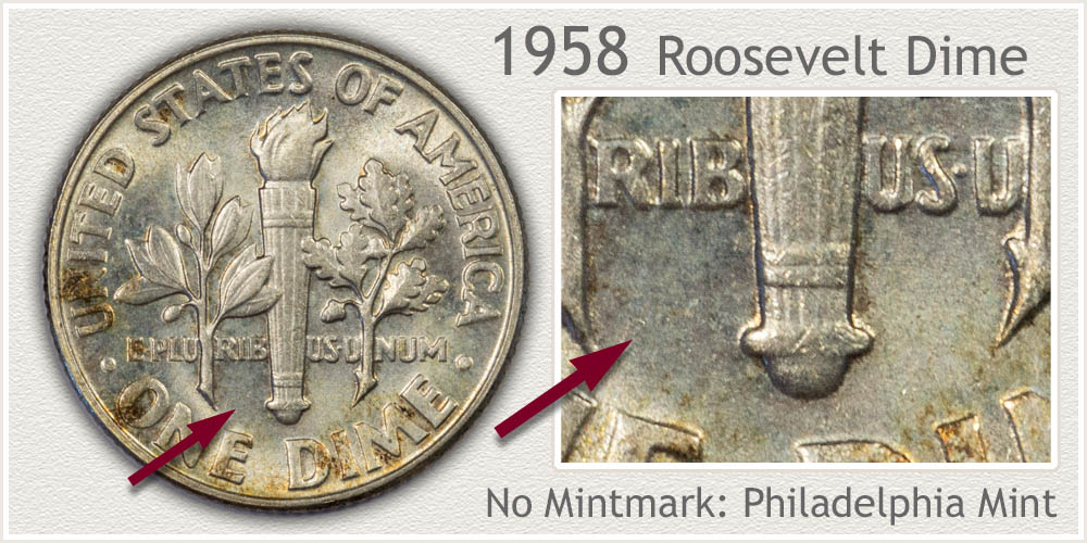 1958 Roosevelt Dime