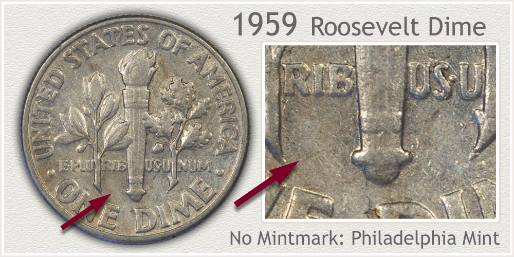 1959 Roosevelt Dime