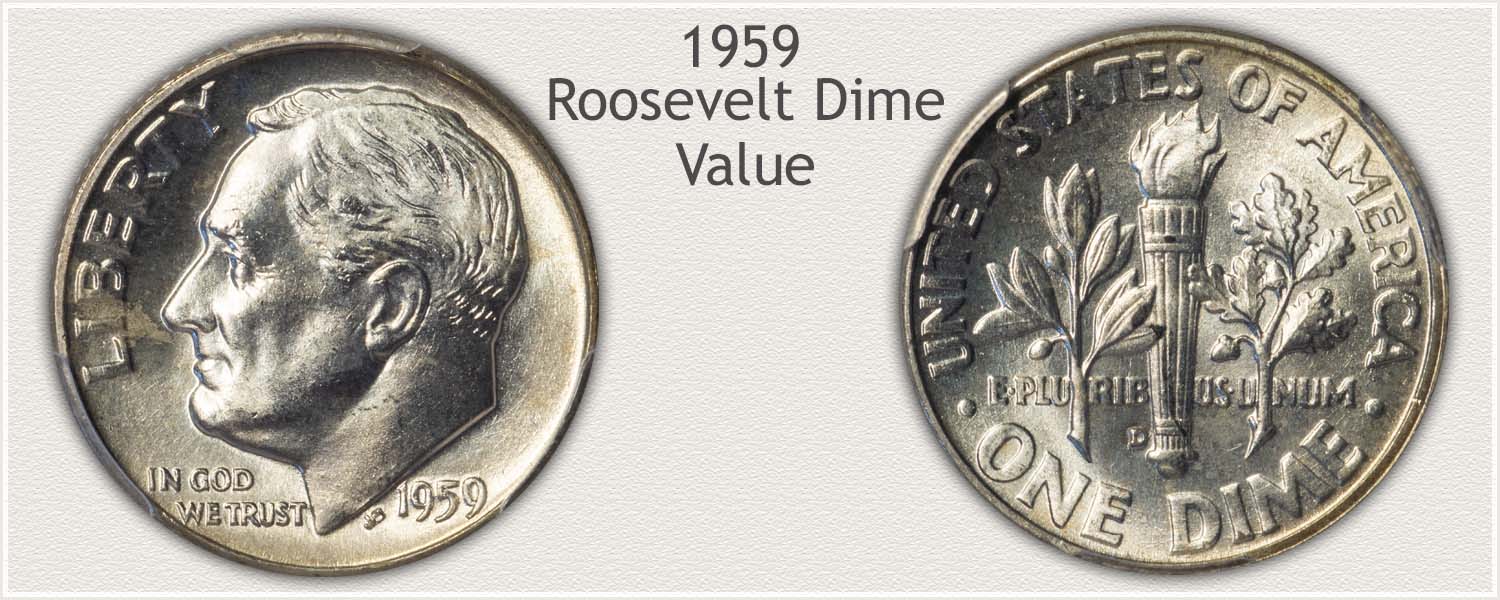1959 Roosevelt Dime - Obverse and Reverse