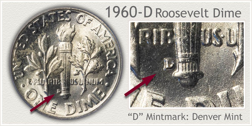 1960-D Roosevelt Dime