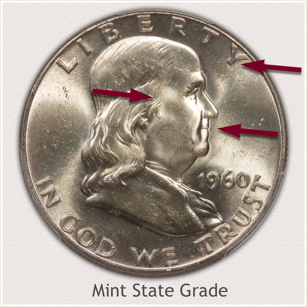 1960 Franklin Half Dollar Mint State Grade