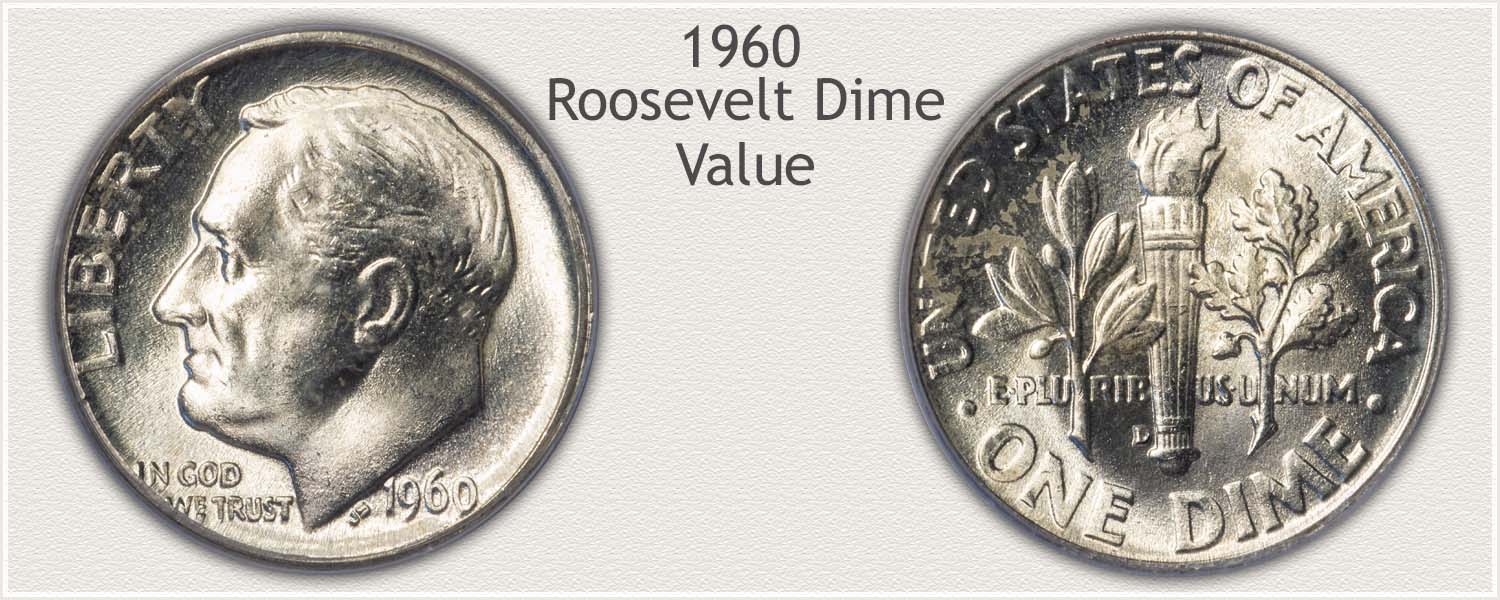 1960 Roosevelt Dime - Obverse and Reverse
