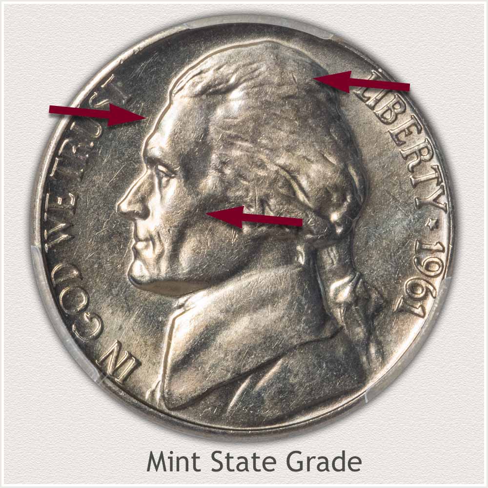 1961 Jefferson Nickel Mint State Grade