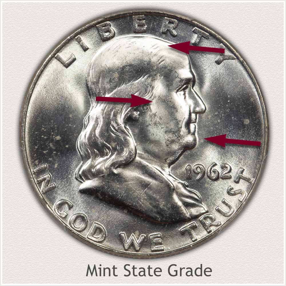 1962 Franklin Half Dollar Mint State Grade
