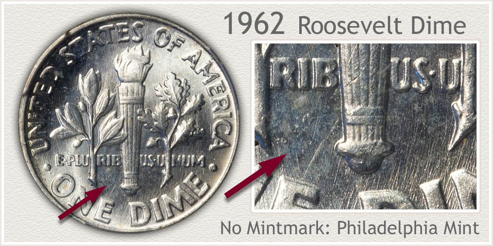 1962 Roosevelt Dime