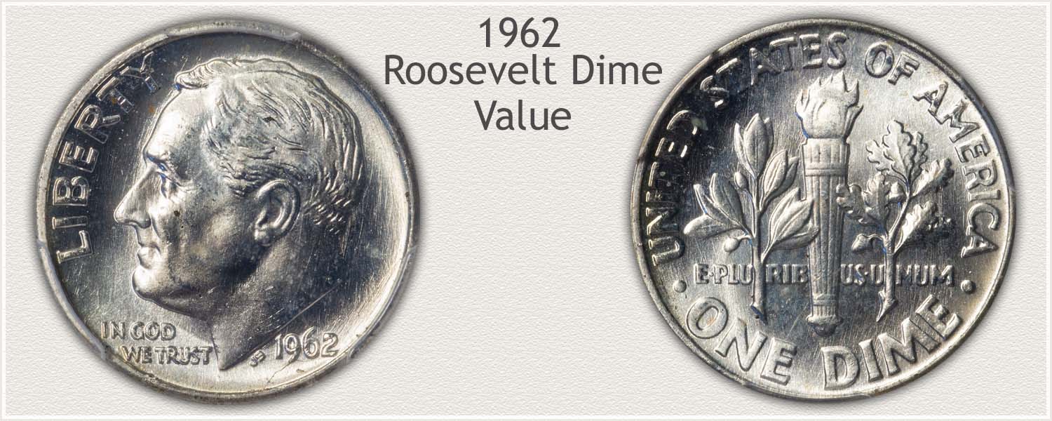 1962 Roosevelt Dime - Obverse and Reverse