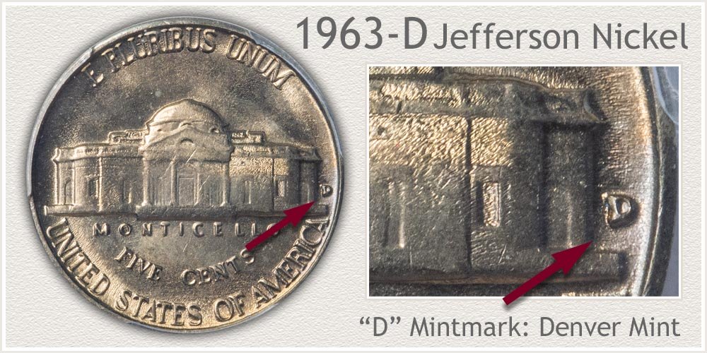1963-D Jefferson Nickel